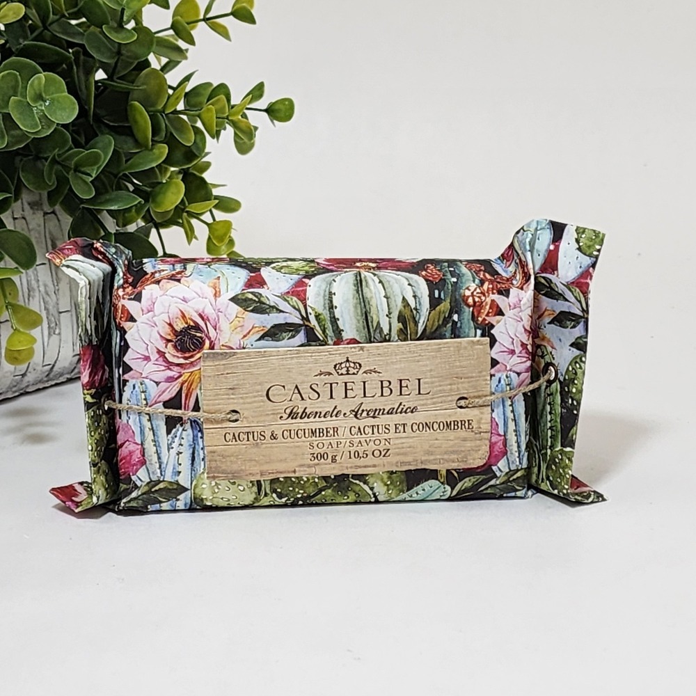 Castelbel Cactus & Cucumber Scented Soap Bar 10.5 oz 300 g